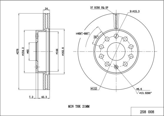 Hart 258 008 - Jarrulevy inparts.fi