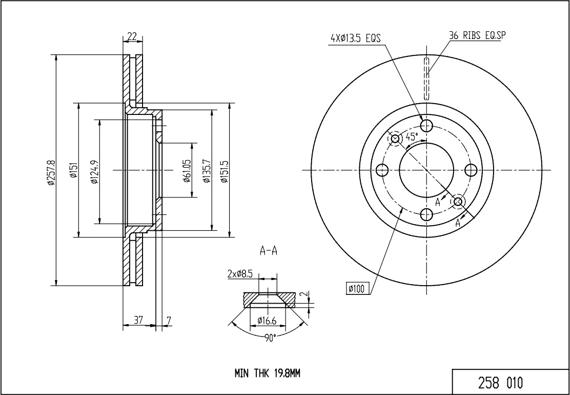 Hart 258 010 - Jarrulevy inparts.fi