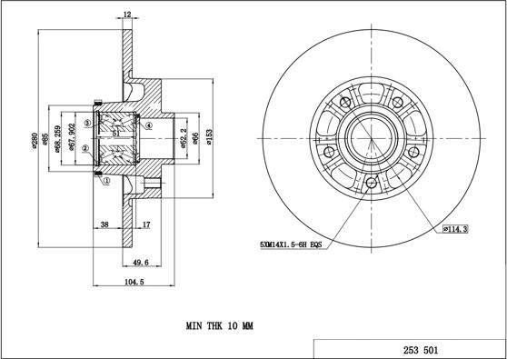 Hart 253 501 - Jarrulevy inparts.fi