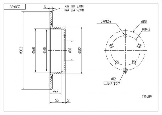 Hart 231 489 - Jarrulevy inparts.fi