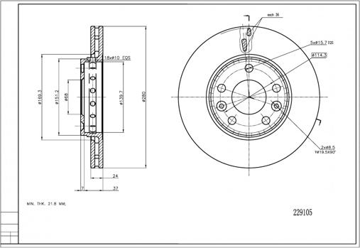 Hart 229 105 - Jarrulevy inparts.fi