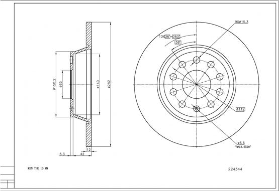 Hart 224 344 - Jarrulevy inparts.fi