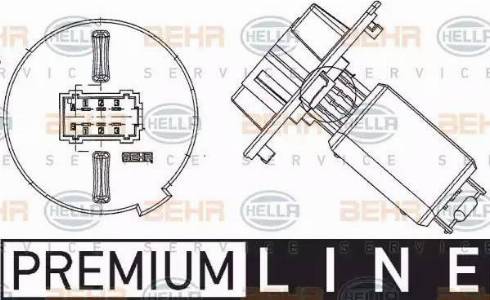 HELLA 9ML 351 321-551 - Vastus, sisäilmantuuletin inparts.fi