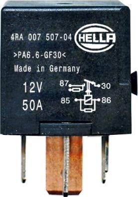 HELLA 4RA 007 507-041 - Rele, työvirta inparts.fi