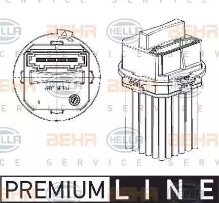 HELLA 5DS 351 320-011 - Säädin, lämmityslaitteen puhallin inparts.fi