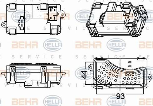 HELLA 5HL 351 000-794 - Säädin, lämmityslaitteen puhallin inparts.fi