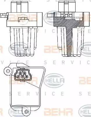 HELLA 5HL 351 321-331 - Säädin, lämmityslaitteen puhallin inparts.fi