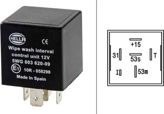 HELLA 5WG 003 620-097 - Rele, tihkukytkin inparts.fi