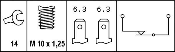 HELLA 6DF 007 364-001 - Jarruvalokatkaisin inparts.fi