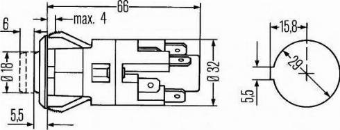 HELLA 6HF 001 579-071 - Varoitusvilkkukytkin inparts.fi