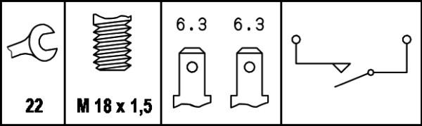 HELLA 6ZF 003 272-011 - Kytkin, peruutusvalo inparts.fi