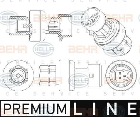 HELLA 6ZL 351 005-471 - Painekytkin, ilmastointilaite inparts.fi