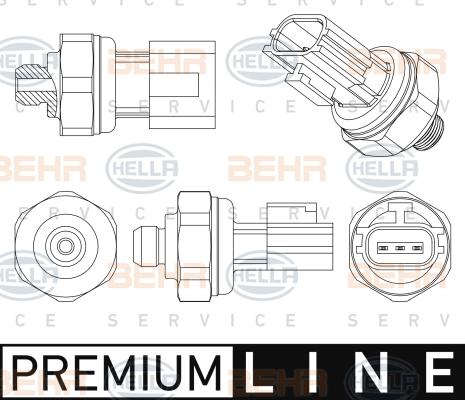 HELLA 6ZL 351 005-511 - Painekytkin, ilmastointilaite inparts.fi