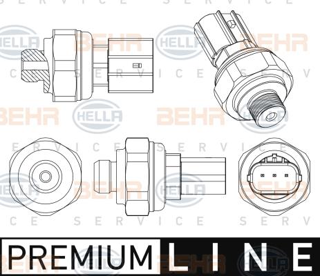 HELLA 6ZL 351 005-531 - Painekytkin, ilmastointilaite inparts.fi