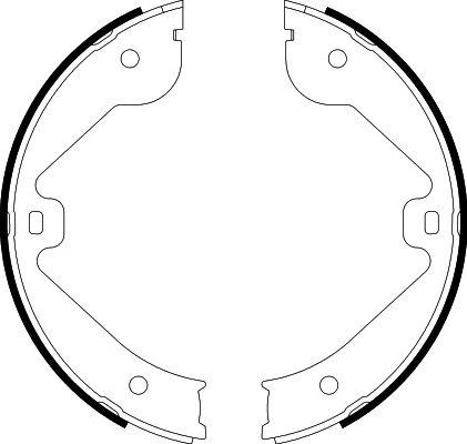 HELLA 8DA 355 050-601 - Jarrukenkäsarja, seisontajarru inparts.fi