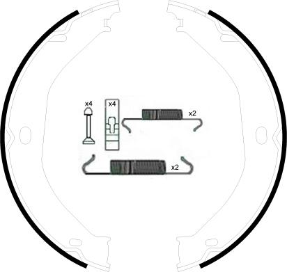 HELLA 8DA 355 050-891 - Jarrukenkäsarja, seisontajarru inparts.fi