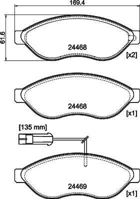 HELLA 8DB 355 044-451 - Jarrupala, levyjarru inparts.fi