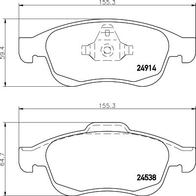 HELLA 8DB 355 045-491 - Jarrupala, levyjarru inparts.fi