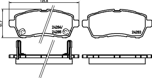 HELLA 8DB 355 045-451 - Jarrupala, levyjarru inparts.fi