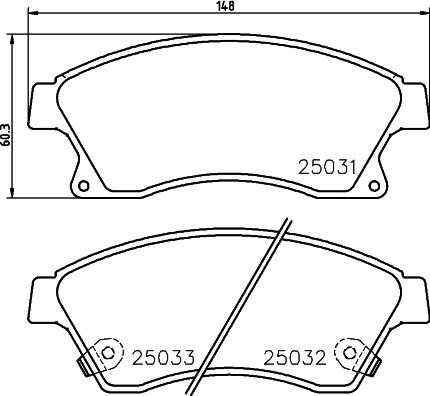 HELLA 8DB 355 045-461 - Jarrupala, levyjarru inparts.fi