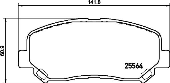 HELLA 8DB 355 045-541 - Jarrupala, levyjarru inparts.fi