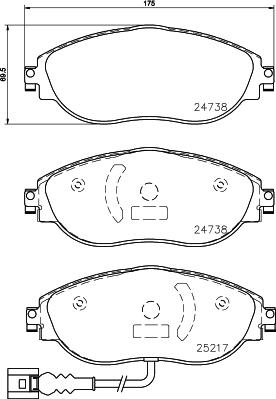 HELLA 8DB 355 045-691 - Jarrupala, levyjarru inparts.fi