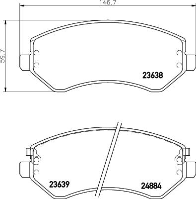 HELLA 8DB 355 045-651 - Jarrupala, levyjarru inparts.fi