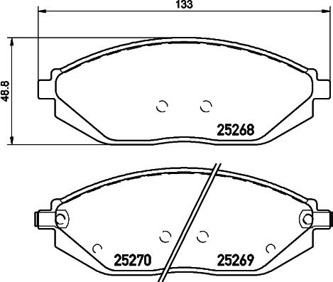 HELLA 8DB 355 045-181 - Jarrupala, levyjarru inparts.fi