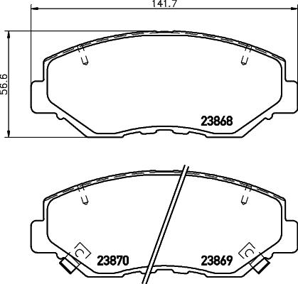 HELLA 8DB 355 045-171 - Jarrupala, levyjarru inparts.fi