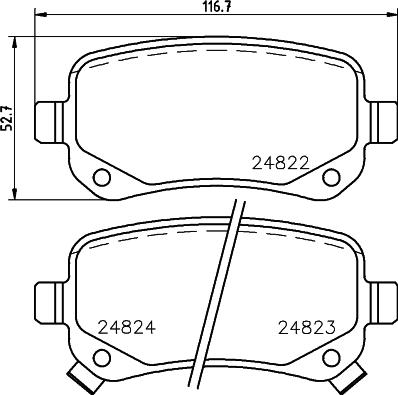 HELLA 8DB 355 045-301 - Jarrupala, levyjarru inparts.fi