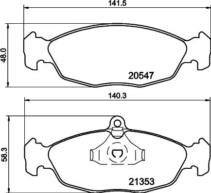 HELLA 8DB 355 045-261 - Jarrupala, levyjarru inparts.fi