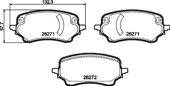 HELLA 8DB 355 040-991 - Jarrupala, levyjarru inparts.fi