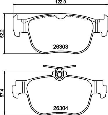 HELLA 8DB 355 040-981 - Jarrupala, levyjarru inparts.fi