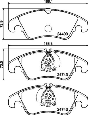 HELLA 8DB 355 040-621 - Jarrupala, levyjarru inparts.fi