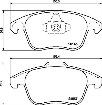 HELLA 8DB 355 040-141 - Jarrupala, levyjarru inparts.fi