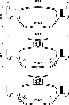 HELLA 8DB 355 040-101 - Jarrupala, levyjarru inparts.fi