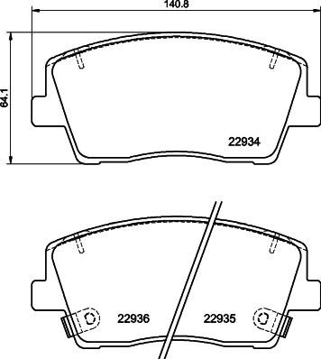 HELLA 8DB 355 040-111 - Jarrupala, levyjarru inparts.fi