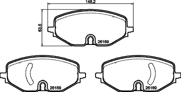 HELLA 8DB 355 040-801 - Jarrupala, levyjarru inparts.fi