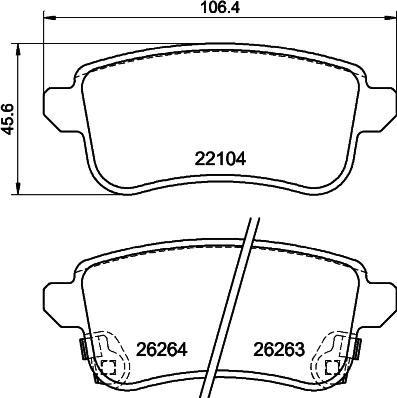 HELLA 8DB 355 040-811 - Jarrupala, levyjarru inparts.fi