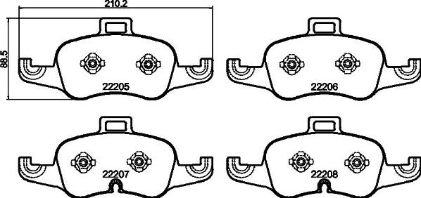 HELLA 8DB 355 040-381 - Jarrupala, levyjarru inparts.fi