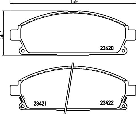 HELLA 8DB 355 024-131 - Jarrupala, levyjarru inparts.fi