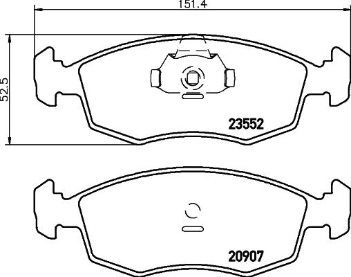 HELLA 8DB 355 009-131 - Jarrupala, levyjarru inparts.fi