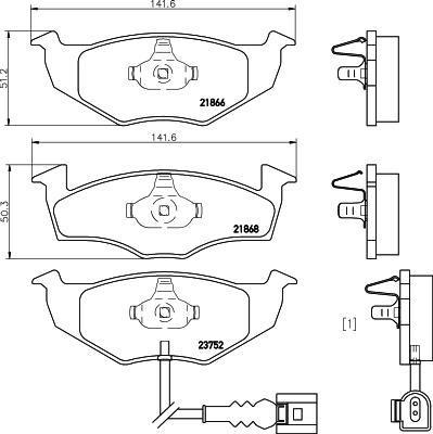 HELLA 8DB 355 009-801 - Jarrupala, levyjarru inparts.fi