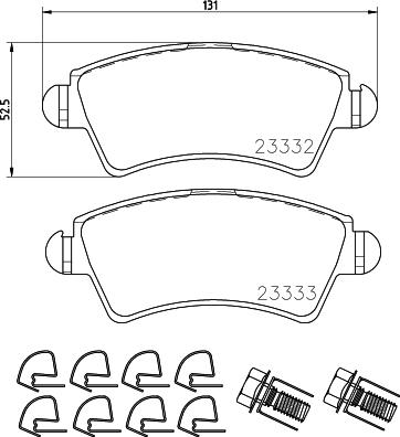 HELLA 8DB 355 009-871 - Jarrupala, levyjarru inparts.fi