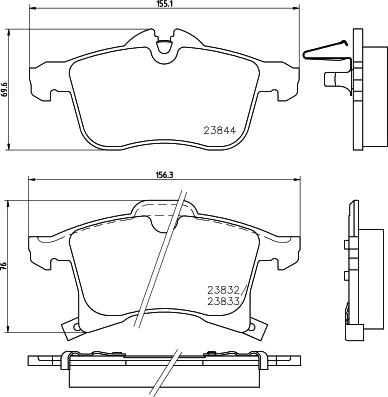 HELLA 8DB 355 009-221 - Jarrupala, levyjarru inparts.fi