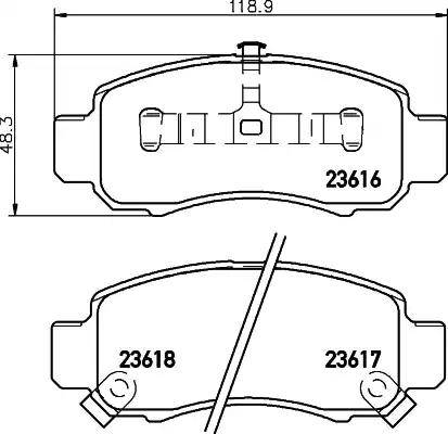 HELLA 8DB 355 009-711 - Jarrupala, levyjarru inparts.fi