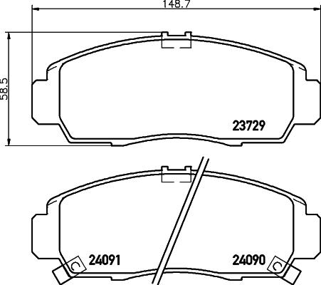 HELLA 8DB 355 009-771 - Jarrupala, levyjarru inparts.fi