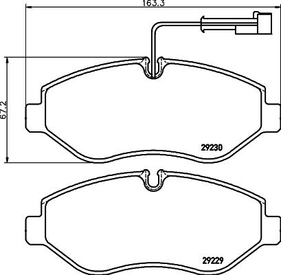 HELLA 8DB 355 005-611 - Jarrupala, levyjarru inparts.fi