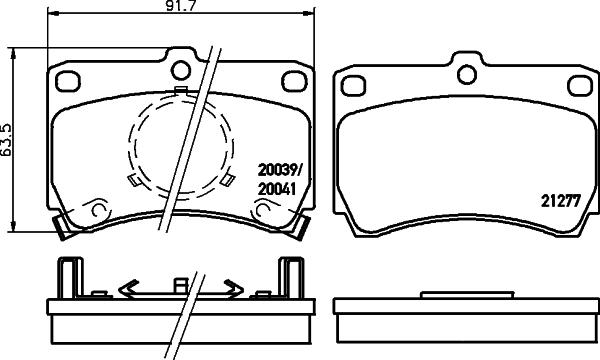 HELLA 8DB 355 029-221 - Jarrupala, levyjarru inparts.fi