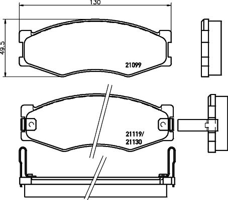 HELLA 8DB 355 005-621 - Jarrupala, levyjarru inparts.fi